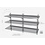 INOXI Hanging shelf with three adjustable shelves - with three brackets | 1900x400 mm
