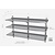 INOXI Hanging shelf with three adjustable shelves - with three brackets | 2000x300 mm