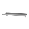 INOXI Single hanging perforated shelf with brackets - with two brackets | 600x300 mm