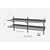 INOXI Hanging shelf with two adjustable perforated shelves - with three brackets | 1700x400 mm