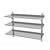 INOXI Hanging shelf with three adjustable perforated shelves - with two brackets | 1300x300 mm