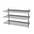 INOXI Hanging shelf with three adjustable perforated shelves - with two brackets | 1300x400 mm