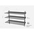 INOXI Hanging shelf with three adjustable perforated shelves - with two brackets | 1400x400 mm