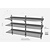 INOXI Hanging shelf with three adjustable perforated shelves - with three brackets | 2000x400 mm