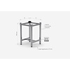 INOXI Butcher's block stand | 500x500 mm