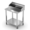 INOXI Waiter's trolley with cutlery compartments | 650x500 mm INOXI Waiter's trolley with cutlery compartments | 650x500 mm