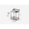 INOXI Waiter's trolley with cutlery compartments | 650x500 mm INOXI Waiter's trolley with cutlery compartments | 650x500 mm