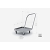 INOXI Platforma transportowa mała z uchwytem | 510x510 mm