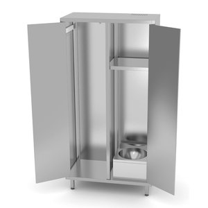 INOXI Storage cupboard with basin and hinged doors | 1000x500 mm INOXI Storage cupboard with basin and hinged doors | 1000x500 mm