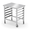 INOXI Trolley for GN containers with work surface | 425x580 mm