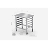 INOXI Trolley for GN containers with work surface | 425x580 mm