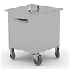 INOXI 89 L Stainless Steel Mobile Waste Bin, Lift Lid INOXI 89 L Stainless Steel Mobile Waste Bin, Lift Lid