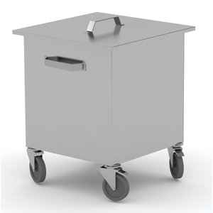 INOXI 89 L Stainless Steel Mobile Waste Bin, Lift Lid