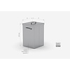 INOXI 89 L Stainless Steel Waste Bin, Lift Lid INOXI 89 L Stainless Steel Waste Bin, Lift Lid