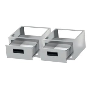 INOXI Set of two stainless steel drawers, dimensions 400x700x(h)260 mm