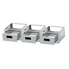 INOXI Set of three stainless steel drawers, dimensions 400x600x(h)260 mm