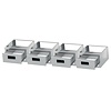 INOXI Set of four stainless steel drawers, dimensions 400x700x(h)260 mm