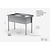 INOXI Table with single wash trough - sink depth h = 300 mm | 700x600 mm