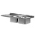 INOXI Table top with two sinks | 1100x600 mm