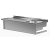 INOXI Stół wiszący ze zlewem - komora po prawej stronie | 1300x700 mm INOXI Stół wiszący ze zlewem - komora po prawej stronie | 1300x700 mm