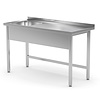 INOXI Table with sink without shelf - sink on left side | 1500x700 mm INOXI Table with sink without shelf - sink on left side | 1500x700 mm