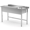 INOXI Table with sink without shelf - sink on right side | 1900x700 mm INOXI Table with sink without shelf - sink on right side | 1900x700 mm