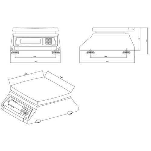 Cas OUTLET - Cyfrowa waga sklepowa do 2kg z legalizacją