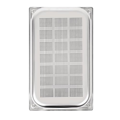 Vogue OUTLET - Perforowany pojemnik ze stali nierdzewnej 1/1 Gastronorm 100m Vogue Heavy Duty Vogue OUTLET - Perforowany pojemnik ze stali nierdzewnej 1/1 Gastronorm 100m Vogue Heavy Duty