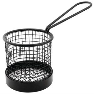 Olympia OUTLET - Koszyk na frytki czarny | 8(Ø)x(H)8cm Olympia OUTLET - Koszyk na frytki czarny | 8(Ø)x(H)8cm