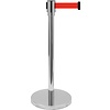 Saro Słupek odgradzający (h)915 mm, srebrny z czerwoną taśmą 1800 mm, 8,45 kg