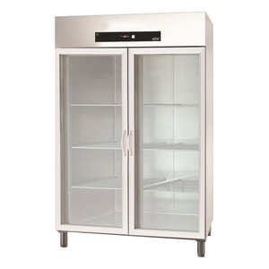 Asber Double Glass Door Refrigerator GN 2/1, 874 L, -2 °C to +8 °C Asber Double Glass Door Refrigerator GN 2/1, 874 L, -2 °C to +8 °C