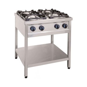 Asber Kuchnia gazowa z 4 palnikami na gaz ziemny, na podstawie otwartej, 21,5 kW Asber Kuchnia gazowa z 4 palnikami na gaz ziemny, na podstawie otwartej, 21,5 kW