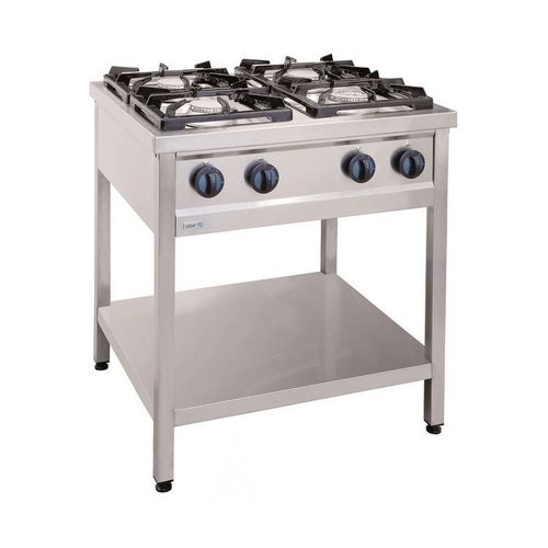Asber Gas Cooker with 4 Natural Gas Burners, on an Open Base, 25 kW Asber Gas Cooker with 4 Natural Gas Burners, on an Open Base, 25 kW