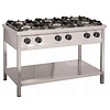 Asber Gas Cooker with 6 Burners on an Open Base, 34 kW