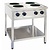 Asber Electric Cooker with 4 Hotplates on an Open Base , 10,4 kW