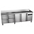 Asber Double Door Refrigerated Table with Splashback and 4 Drawers 255 L, from -2 °C to 8 °C, Side-Mounted Compressor