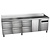 Asber Single Door Refrigerated Table with Splashback and 6 Drawers 240 L, from -2 °C to 8 °C, Side-Mounted Compressor