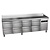 Asber Refrigerated Table with Splashback with 8 Drawers 213 L, from -2 °C to 8 °C, Side-Mounted Compressor
