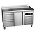 Asber Single Door Refrigerated Table with Splashback and 2 Drawers 145 L, from -2 °C to 8 °C, Side-Mounted Compressor