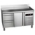 Asber Single Door Refrigerated Table with Splashback and 2 Drawers 122 L, from -2 °C to 8 °C, Side-Mounted Compressor