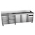 Asber Double Door Refrigerated Table with Splashback and 4 Drawers 290 L, from -2 °C to 8 °C, Side-Mounted Compressor