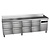 Asber Refrigerated Table with Splashback with 8 Drawers 259 L, from -2 °C to 8 °C, Side-Mounted Compressor