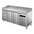 Asber Double Doors Pizza Prep Table with 7 drawers, 372 L, Side-Mounted Compressor