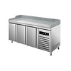 Asber Tripple Doors Pizza Prep Table, 588 L, Side-Mounted Compressor