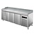 Asber Tripple Doors Pizza Prep Table with 4 drawers, 588 L, Side-Mounted Compressor, 2x Left Doors and 1x Right Doors