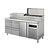 Asber One Door Pizza Prep Counter Fridge with 4 drawers 8-10 x 1/4 GN Aggregate at the Right Side 428 l