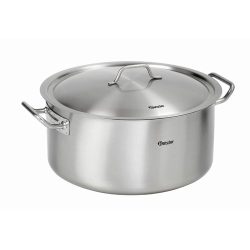 Bartscher Garnek niski z pokrywką 25 L Ø 430 mm ze stali szlachetnej Bartscher Garnek niski z pokrywką 25 L Ø 430 mm ze stali szlachetnej