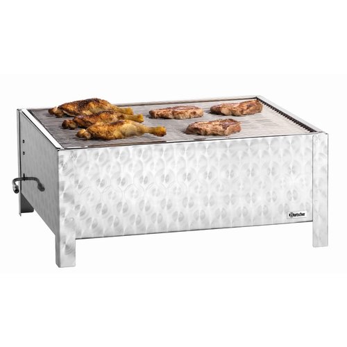 Bartscher Countertop Gas Grill 600 x 475 mm, Galvanized, 3 Heating Zones, 10 kW