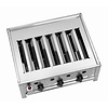 Bartscher Countertop Gas Grill 600 x 475 mm, Galvanized, 3 Heating Zones, 10 kW