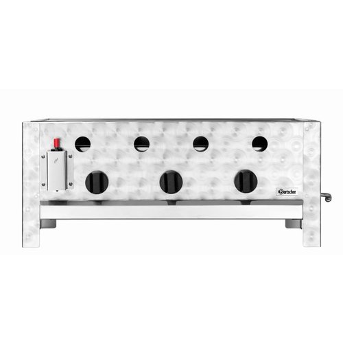 Bartscher Countertop Gas Grill 600 x 475 mm, Galvanized, 3 Heating Zones, 10 kW